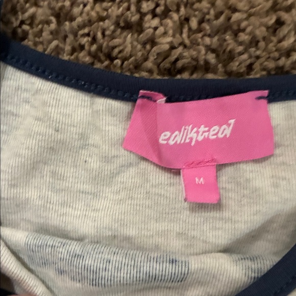 Edikted Light Gray Tank with Navy Trim - Picture 2 of 6